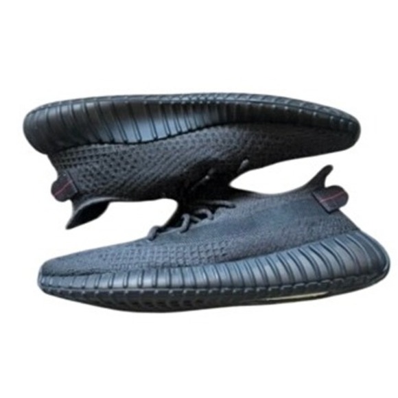 Adidas Yeezy Boost 350 V2 FU9007 Black Sneakers Shoes Mens Size 12.5 CON